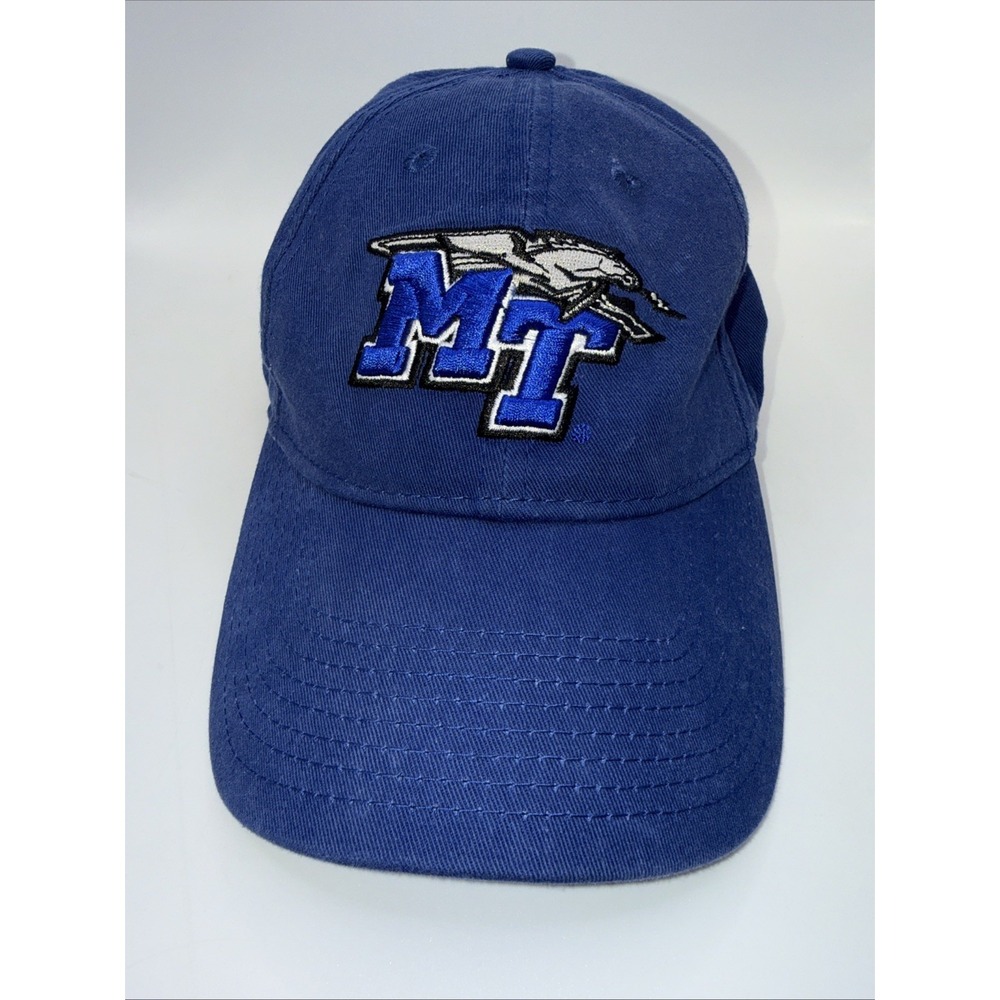 Middle Tennessee Blue Raiders football Cap Hat Adult Adjustable Blue 100% Cotton